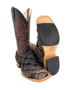 'Anderson Bean' Men's 13" HorsePower Top Hand Big Bass Square Toe - Pirarucu / Royal Blue Mad Dog -Shoe Joy Shop HP80066 1024x1024@2x