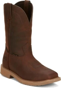 'Justin' Men's 11" Buster Water Buffalo EH WP Steel Toe - Pecan Brown -Shoe Joy Shop JST 001 SE3101 1024x1024@2x