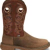 'Justin' Men's 11" Rush Western Square Toe - Peanut Tan / Bronze Orange -Shoe Joy Shop JST 004 SE7402 1024x1024@2x