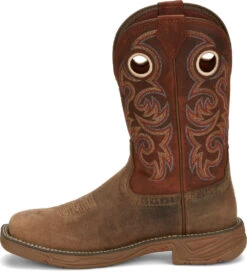 'Justin' Men's 11" Rush Western Square Toe - Peanut Tan / Bronze Orange -Shoe Joy Shop JST 009 SE7402 1024x1024@2x