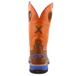 'Twisted X' Men's 12" Western EH Alloy Toe - Tan / Orange -Shoe Joy Shop MXBA003.04 4800x4800 R 1024x1024@2x