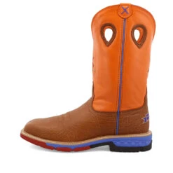 'Twisted X' Men's 12" Western EH Alloy Toe - Tan / Orange -Shoe Joy Shop MXBA003.06 4800x4800 L 1024x1024@2x