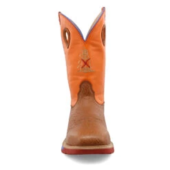'Twisted X' Men's 12" Western EH Alloy Toe - Tan / Orange -Shoe Joy Shop MXBA003.08 4800X4800 R 1024x1024@2x