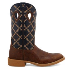 'Twisted X' Men's 12" Tech X Western Square Toe - Rustic Brown/ Navy -Shoe Joy Shop MXTR004.02 4800x4800 R 1024x1024@2x