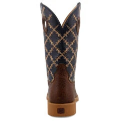 'Twisted X' Men's 12" Tech X Western Square Toe - Rustic Brown/ Navy -Shoe Joy Shop MXTR004.04 4800x4800 R 1024x1024@2x