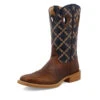 'Twisted X' Men's 12" Tech X Western Square Toe - Rustic Brown/ Navy -Shoe Joy Shop MXTR004.07 4800x4800 L 1024x1024@2x