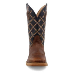 'Twisted X' Men's 12" Tech X Western Square Toe - Rustic Brown/ Navy -Shoe Joy Shop MXTR004.08 4800X4800 R 1024x1024@2x