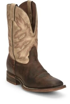 'Nocona' Men's 11" Henry Western Square Toe - Antiqued Brown Cowhide / Vintage Stone -Shoe Joy Shop NCA 001 HR5570 1024x1024@2x