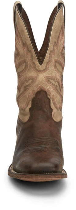 'Nocona' Men's 11" Henry Western Square Toe - Antiqued Brown Cowhide / Vintage Stone -Shoe Joy Shop NCA 008 HR5570 1024x1024@2x