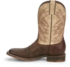 'Nocona' Men's 11" Henry Western Square Toe - Antiqued Brown Cowhide / Vintage Stone -Shoe Joy Shop NCA 009 HR5570 1024x1024@2x