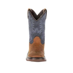 'Rocky' Child Ride FLX Square Toe Boot - Denim Blue / Brown -Shoe Joy Shop RKW0255C front 1024x1024@2x
