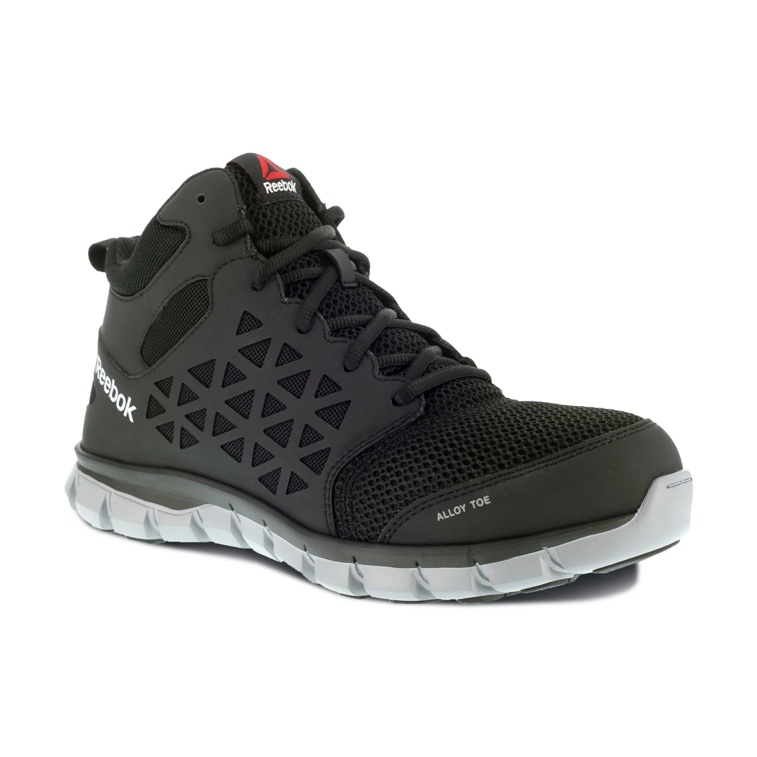 'Reebok' Men's Mid Sublite Cushion ESD Alloy Toe - Black / Gray 3 'Reebok' Men's Mid Sublite Cushion ESD Alloy Toe - Black / Gray