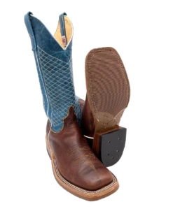 'Anderson Bean' Men's 13" Western Square Toe - Bison / Blue Lava -Shoe Joy Shop S11166 1024x1024@2x