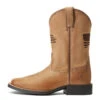'Ariat' Youth Patriot 2.0 Square Toe - Homestead Brown -Shoe Joy Shop S22 YTH WEST 10039909 side 1024x1024@2x