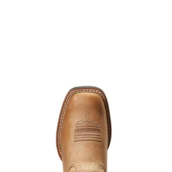 'Ariat' Youth Patriot 2.0 Square Toe - Homestead Brown 10 'Ariat' Youth Patriot 2.0 Square Toe - Homestead Brown -Shoe Joy Shop S22 YTH WEST 10039909 toe 1024x1024@2x
