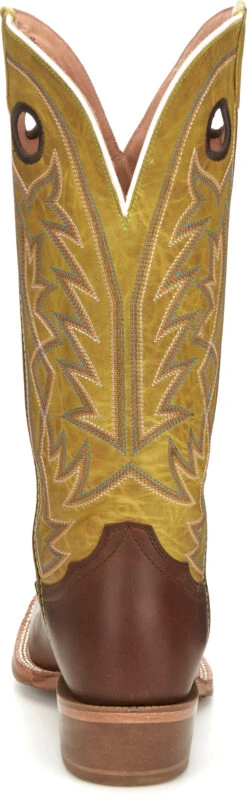 'Tony Lama' Men's 15" Fairview Buckaroo Western Square Toe - Brown / Moss Green -Shoe Joy Shop TNL 006 SA2001 1024x1024@2x