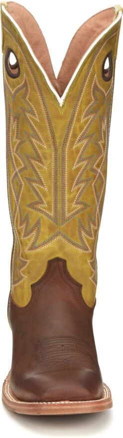'Tony Lama' Men's 15" Fairview Buckaroo Western Square Toe - Brown / Moss Green -Shoe Joy Shop TNL 008 SA2001 1024x1024@2x