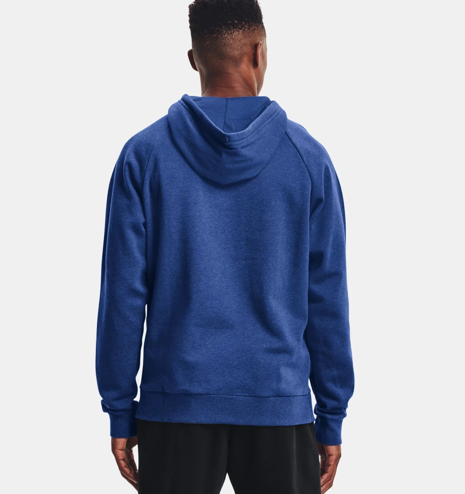 'Under Armour' Men's Rival Fleece Big Logo Hoodie - Tech Blue Light Heather / Indigo 4 'Under Armour' Men's Rival Fleece Big Logo Hoodie - Tech Blue Light Heather / Indigo - Image 2