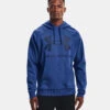 'Under Armour' Men's Rival Fleece Big Logo Hoodie - Tech Blue Light Heather / Indigo -Shoe Joy Shop V5 1357093 432 FC 1024x1024@2x