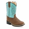'Old West' Toddler Broad Square Toe - Brown / Turquoise -Shoe Joy Shop VB1067 1024x1024@2x