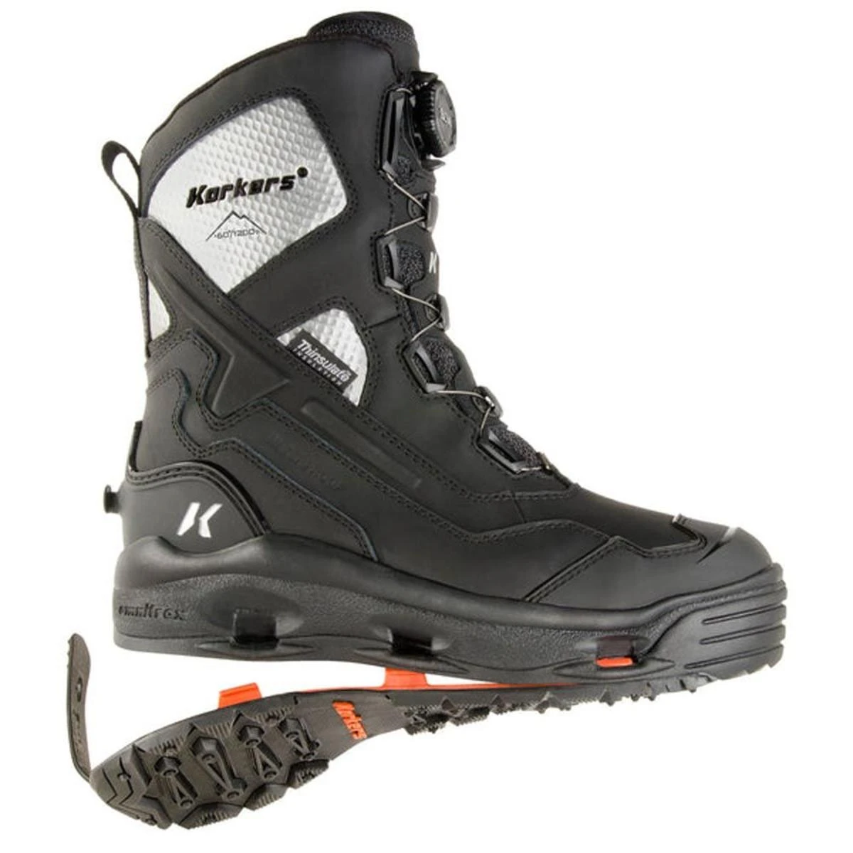 'Korkers' Men's Polar Vortex 1200GR Snow/Ice Trec Soles - Black 3 'Korkers' Men's Polar Vortex 1200GR Snow/Ice Trec Soles - Black