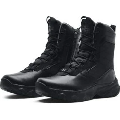'Under Armour' Men's 8" Stellar G2 SR Side Zip Soft Toe - Black -Shoe Joy Shop s7.3024949 001 PAIR 1024x1024@2x